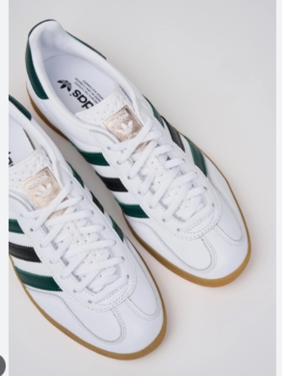 adidas Originals Other - NWT Adidas Originals Gazelle Indoor gum sole sneakers in white and green